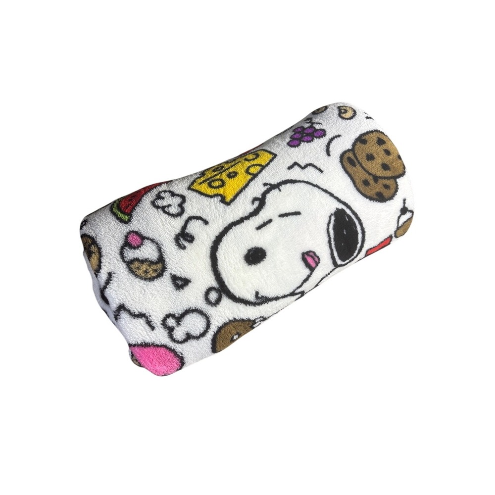 Peanuts Snoopy Food Lover Print Super Plush Throw Blanket 46"x60" GIFT NEW